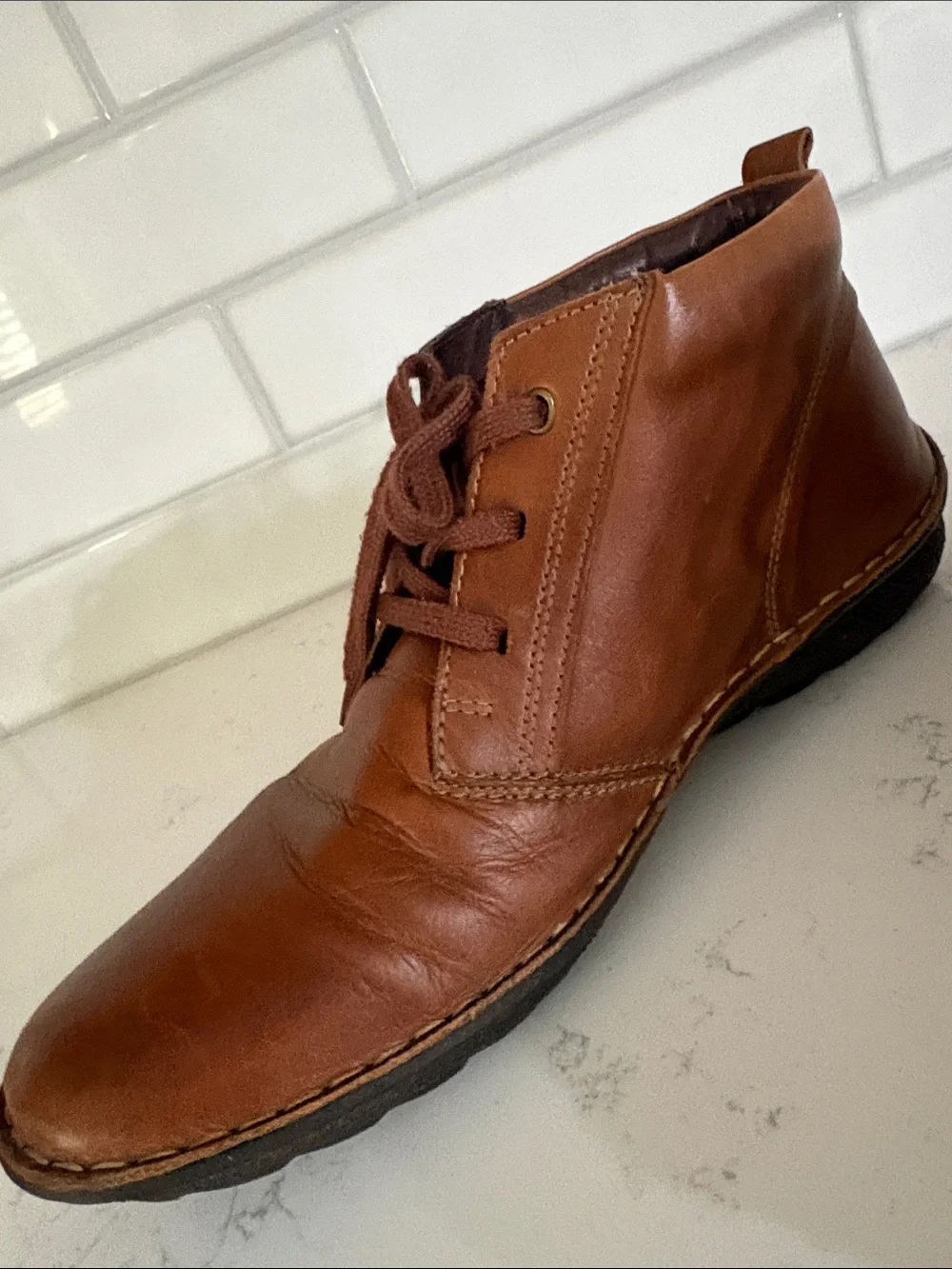 Men's Brown Leather Lace-Up Pikolinos Chile Chukka Boots (43)